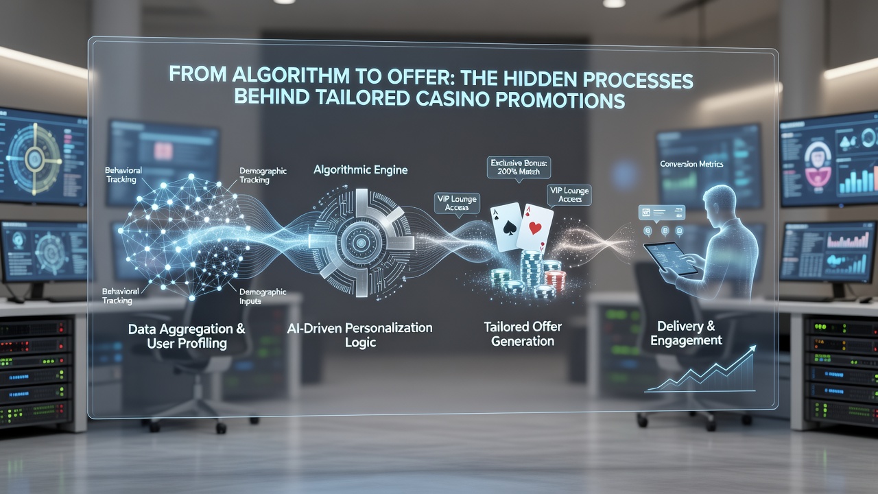 Casino dashboard interface displaying personalized promotion recommendations generated by algorithms