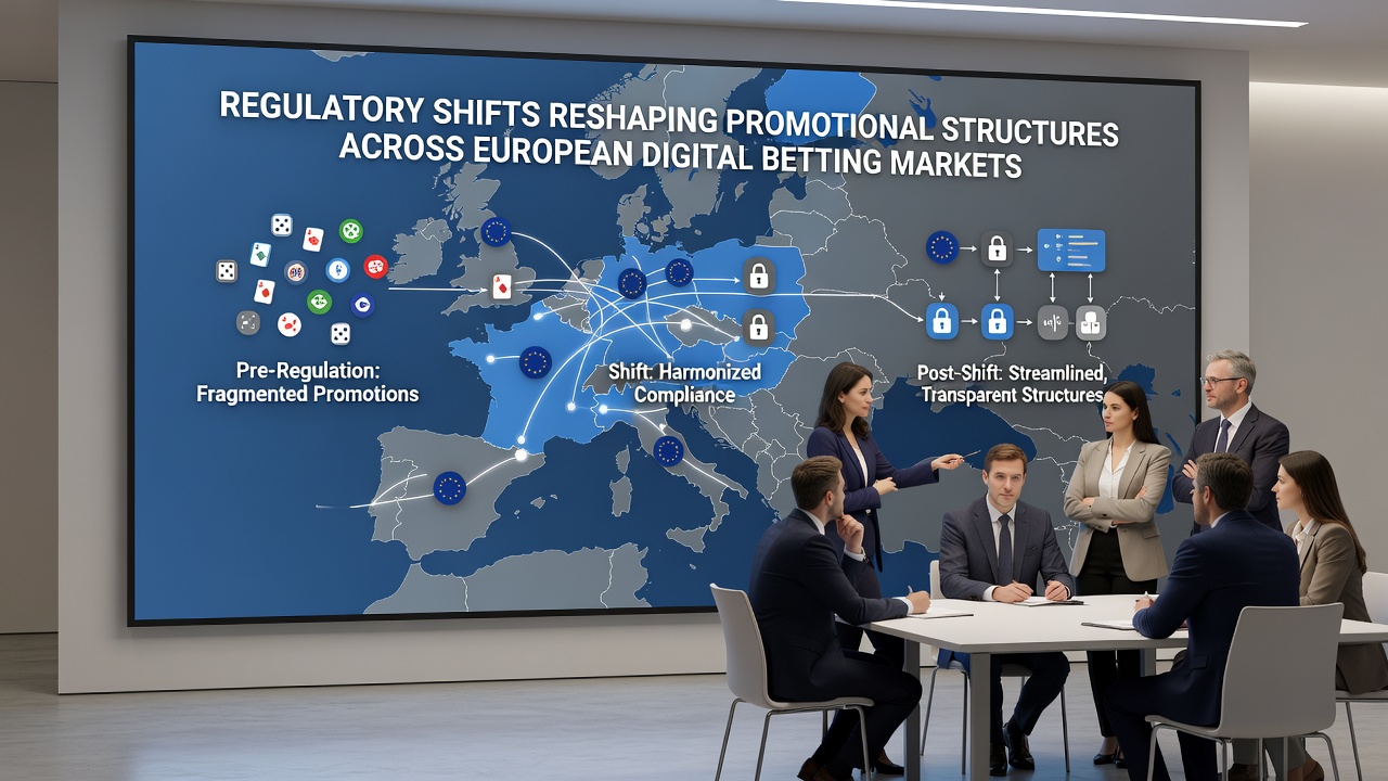 Digital dashboard showing betting market analytics adn compliance metrics