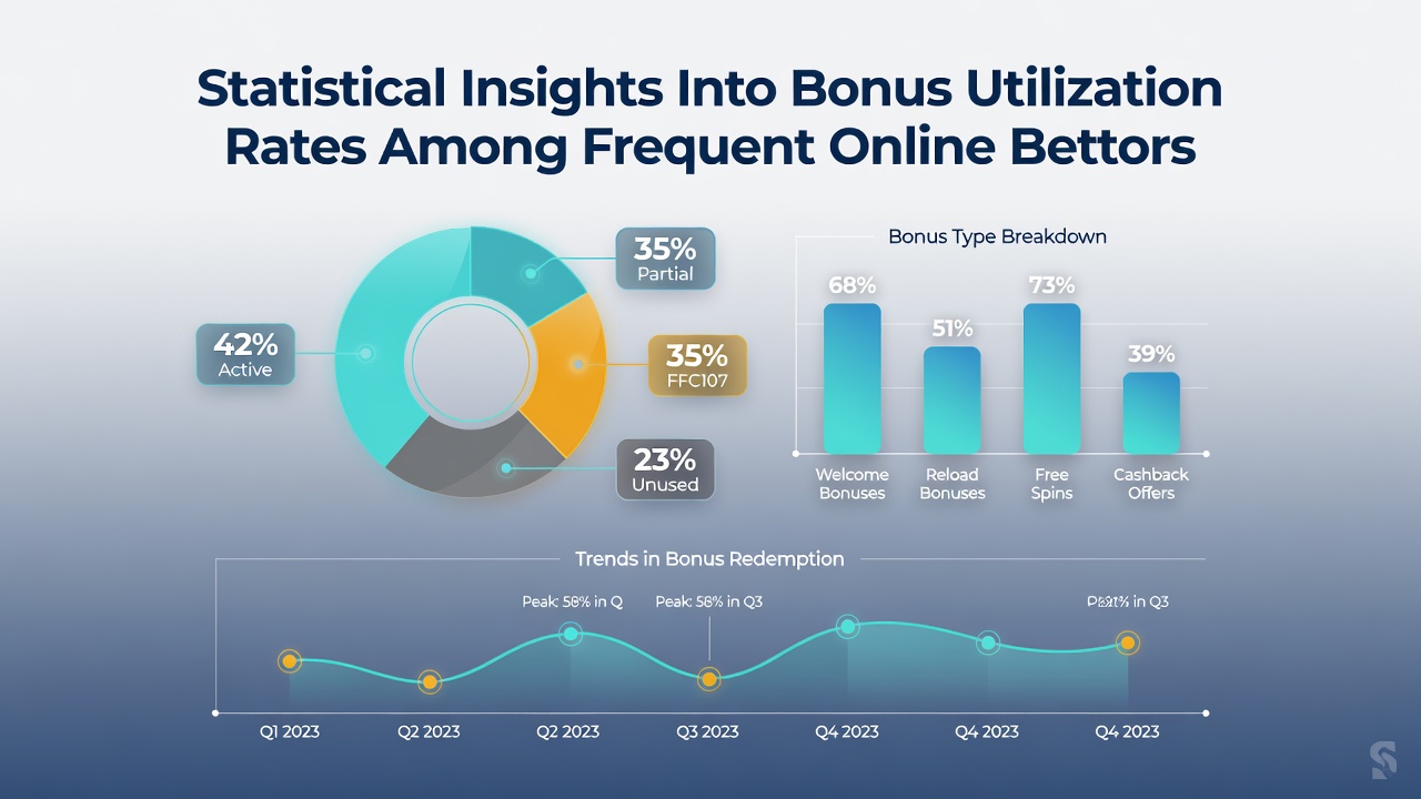 Graphs displaying regional comparisons of bonus redemption rates among frequent bettors